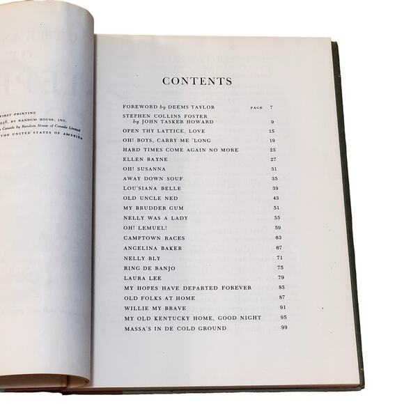 A Treasury of Stephen Foster 1946 1st Printing HC Dust Cover Vtg Song Book - Picture 13 of 16